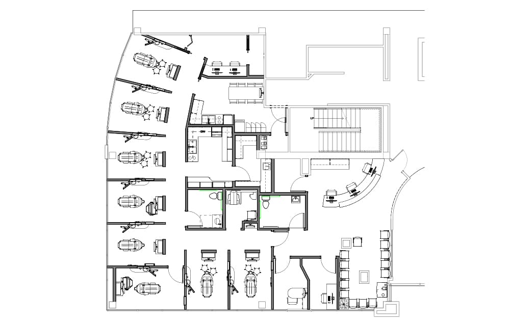 Floorplan for our dental design client Dr. Ray Becker	