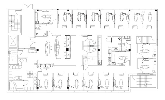 Floorplan for our dental design client Dr. Jesse Chai
