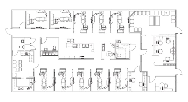 Floorplan for our dental design client Dr. Andrew Taylor