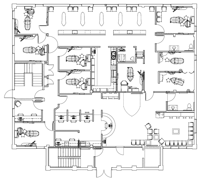 Floorplan for our dental design client Dr. Tracy Wilkerson